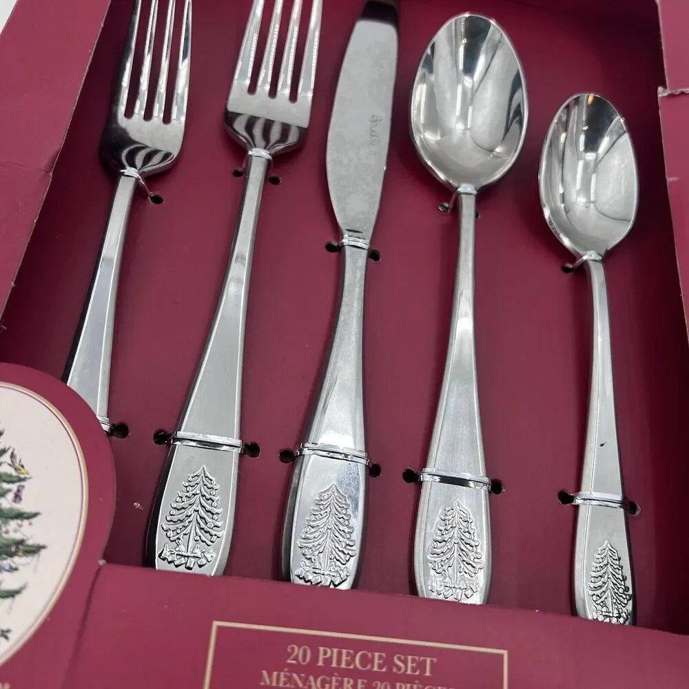 Spode CHRISTMAS TREE 20 Piece Flatware Set - Service for 4